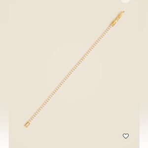 J. Crew teardrop bezel-set cubic zirconia tennis bracelet, NWT